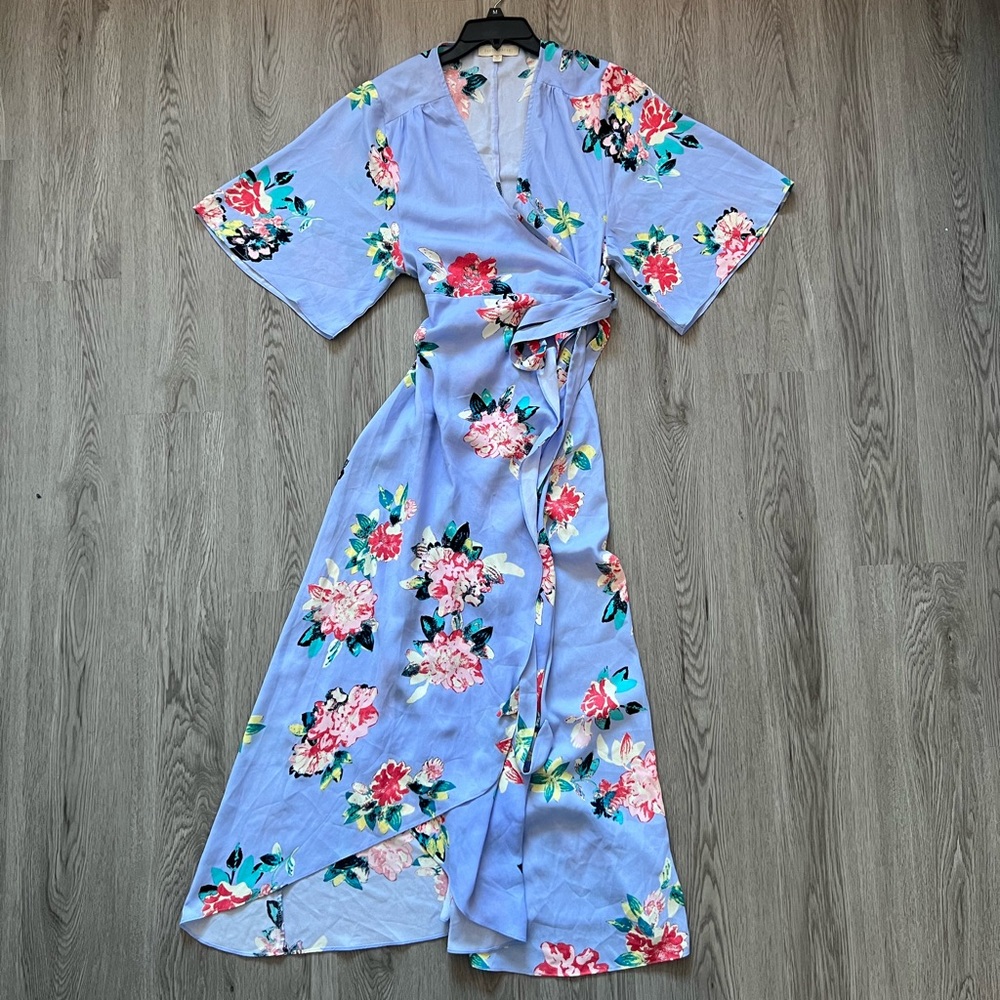 Blue floral summer dress